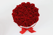 TWO RED DOZEN ROSES IN A GIFT HAT BOX