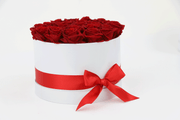 TWO RED DOZEN ROSES IN A GIFT HAT BOX