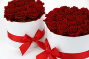 RED DOZEN ROSES IN A GIFT HAT BOX